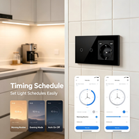 Interrupteur intelligent WiFi UBARO, prise murale EU, panneau tactile en verre trempé, commande vocale Alexa Yandex pour application, IP20, 16A, maison