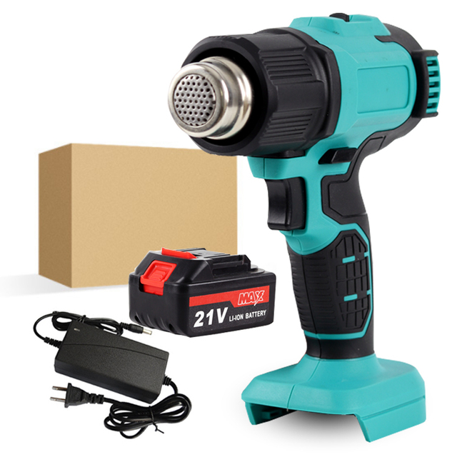 F FRFQ Cordless Heat Gun Hot Air Gun for Soldering Thermal Blower Soldering Station Shrink Wrapping Tool for 21V Battery