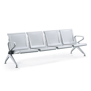 Chaises d'attente pour clients, prix usine, pour aéroports, hôpitaux, centres commerciaux, écoles, chaise de salle d'attente, chaise en gang, assise en fer, coussin en PVC et cuir, 3 places en tandem - Product Image 3