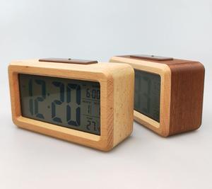 Hot bán của gỗ thông minh màn hình lớn LED kỹ thuật số Đồng hồ báo thức với USB Charger với cảm biến nhiệt độ - Product Image 6