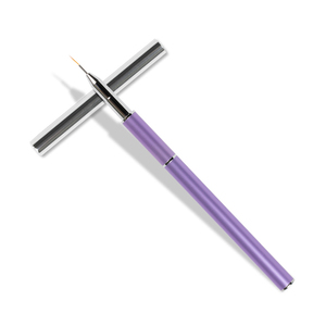 Pinceau à ongles en nylon à manche violet pour le dessin au gel, la peinture de lignes fines, les outils de manucure avec logo OEM - Product Image 2
