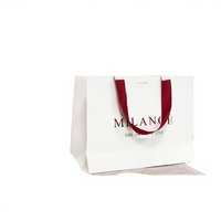 Sac en papier personnalisé de luxe avec logo, dorure à chaud, gaufrage mat, laminé, recyclable, fermeture magnétique, grand et moyen, blanc, pour cadeaux