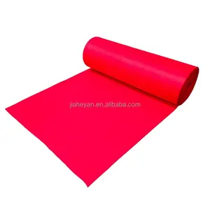 Plain Dyed Needle Punched Non Woven Roll Packing Red Green Blue Carpet Plain Red Carpet