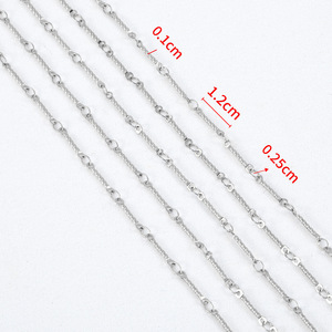 Impermeabile 18k PVD oro acciaio inossidabile catene di collegamento bastone fatto a mano catena sottile fai da te per la creazione di gioielli di trovare materiale - Product Image 6