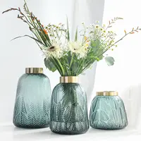 ड्रॉप शिपिंग Wholesales नई शैली Handblown कमरे में रहने वाले सजावट गोल आकार रंग का फूल सस्ते ग्लास फूल vases