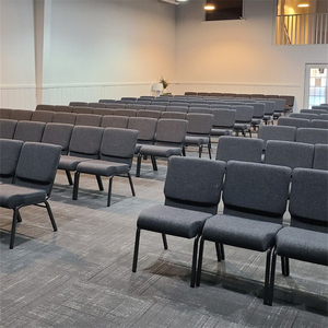 Chaises de théâtre de luxe confortables et abordables, chaises de pasteur rembourrées pour église, chaises d'église à prix réduit - Product Image 3