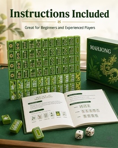 VANLIN - Tapete de Mesa de Mahjong Moderno y de Lujo para 4 Jugadores, Antideslizante, Impermeable, Resistente al Desgaste, con Tecnología de Melamina, para Juegos al Aire Libre - Product Image 2