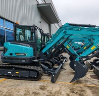 SWE60F Excavatrice sur chenilles hydraulique 6 tonnes 0,18 m³ Mini-pelle compacte avec marteau brise-roche, tarière, grappin à boissons