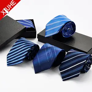 中国领带工厂批发廉价条纹设计男士丝绸领带