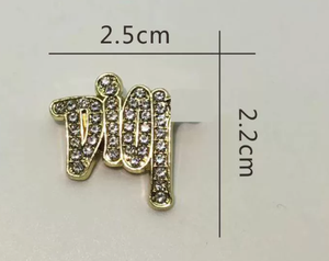 Broches de Moda de Lujo para Mujer, Hechos a Medida, Personalizados, con Cadena de Letras de Acero Inoxidable y Diamantes de Imitación, de Alta Calidad, Venta al por Mayor - Product Image 2