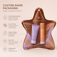 Emballage cosmétique personnalisé en forme d'étoile, crème pour les mains, baume à lèvres, échantillon, présentoir, pochette en plastique de forme spéciale