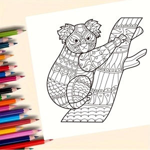 Livre <span class=keywords><strong>de</strong></span> <span class=keywords><strong>coloriage</strong></span> pour adultes Mandala Animal transfrontalier, 24 pages, illustrations créatives multicolores inspirées <span class=keywords><strong>de</strong></span> l'aquarelle, cadeau - Product Image 4