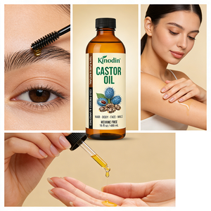 <span class=keywords><strong>Olio</strong></span> di Ricino Kinodin in Bottiglia di Vetro da 16 Fl Oz, 100% Puro e Naturale, Pressato a Freddo, per Viso/Corpo/Capelli/Unghie, Senza Esano - Product Image 4