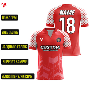 Maillot de Football Sublimé Personnalisé pour Adultes, T-shirts de Sport en Polyester pour Entraînement de Soccer, Tenues Uniformes pour Hommes WOX345 - Product Image 1