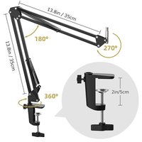 Support de microphone réglable à bras articulé en ciseaux Zimhome NB35 2026 – Prix abordable