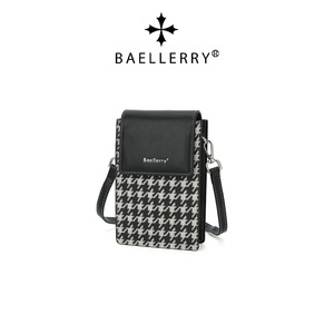 Baellerry Women's Phone Bag Houndstooth Magnetic Buckle Crossbody <b>Small</b> Shoulder Bag With <b>Wallet</b> Function - Product Image 1