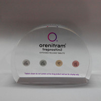 Cadeau promotionnel pharmaceutique : Modèle de capsule de pilule intégrée dans un bloc acrylique, trophée personnalisé en lucite pour exposition médicale