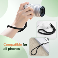 Sangle de poignet pour téléphone portable durable de 7 mm d'épaisseur, crochet pivotant personnalisé, anti-chute, cordon réglable pour téléphone portable