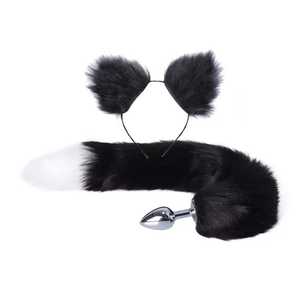 Tapón trasero de piel sintética para cosplay, juguete sexual con orejas de zorro, 40cm, 2022 - Product Image 4