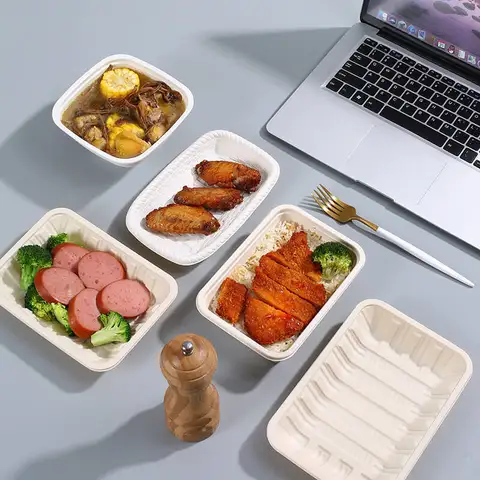 Corn Starch Biodegradable Plate Cheap Sandwich Platters Square Disposable Dinner Plates