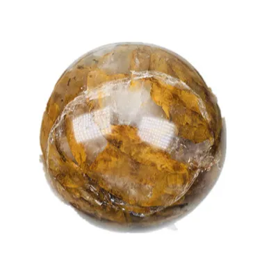 Yellow Hematoid Golden Healer Quartz Fire Quartz Crystal sphere