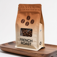 Impression numérique feuille d'aluminium effet UV bonbons en plastique biscuits grains de café sacs d'emballage debout sac de café avec fermeture éclair