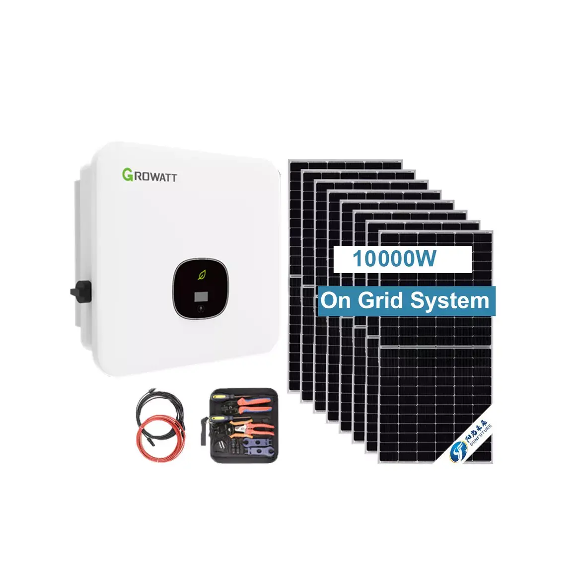 Renewable Energy on Grid Solar System 10kw Home Plug and Play Solar Panels for Solar Power System