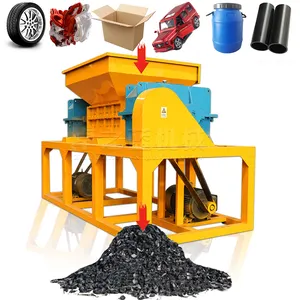 Good price tyre recycling machine metal scrap rubber CAR Tire Shredders Plastic Grinding Pulverizer shredder machine for sale