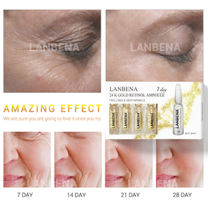 LANBENA anti envejecimiento producto oro 24k suero <span class=keywords><strong>cara</strong></span> ampolla de belleza envío gratuito - Product Image 2