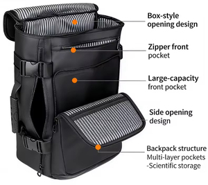En Stock, Mochila Negra Personalizable para Negocios, Estudiantes, de Lujo, Impermeable, para Viajes, para Portátil - Product Image 3