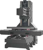 Centre d'usinage vertical automatique CNC robuste 24T avec magazine d'outils, 3 axes, guides en boîtier, commande FANUC pour l'usinage des métaux