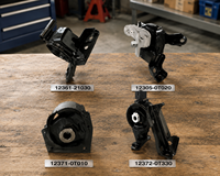 Support moteur en caoutchouc de rechange, ensemble complet de 4 pièces, série OE 12305-0T020 pour Toyota, pièces de réparation de châssis de voiture