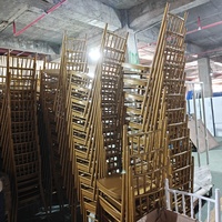 Fauteuil Chiavari Napoléon en Métal Doré 2024 Vendu Direct Usine, Chaise de Mariage Chiavari en Résine Blanche pour Hôtels et Événements