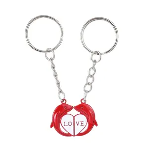 Cross border Love Couple Dolphin Keychain Ocean Theme Bag Buckle Pendant Promotion Gift