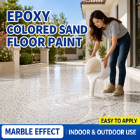 Revêtement de sol de garage en époxy autolissant Taiyan, effet marbre sable coloré, liquide résistant à l'usure, haute brillance, baril de 20 kg