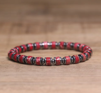 Grenzüberschreitendes Imperial Stone Spacer Bead Unisex-Armband im europäisch-amerikanischen Bohemian-Stil mit Eisen-Abstandshaltern und elastischem Faden