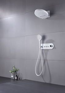 Home-use Shower <b>Mirror</b> All-copper Gunmetal Gray Rain Temperature-adjustable Concealed <b>Set</b> Embedded <b>Wall</b> Integrated FL-B013 Moder - Product Image 1
