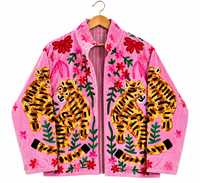 Veste bomber en velours rose de luxe pour femmes, doublure en coton faite à la main, séchage rapide, respirante, col en V, épaisse, manches longues, manteau d'hiver tendance
