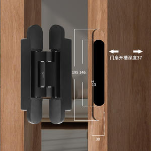 Charnière hydraulique réglable 3D Hite pour porte dissimulée avec fermeture automatique et fonction tampon - Product Image 3