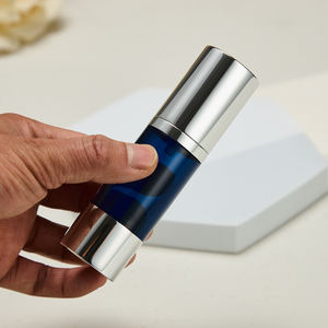 Récipient de luxe rond AS Airless de 30ml pour lotion avec bouteille de couleur bleue personnalisée en aluminium pour artisanat <span class=keywords><strong>électrique</strong></span> vente en gros - Product Image 2