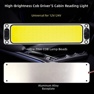 ไฟ LED COB สว่างพิเศษ สำหรับติดตั้งภายในรถยนต์ รถบรรทุก รถตู้ รถขนส่ง 12V 24V  วัสดุอะลูมิเนียม พร้อมสวิตช์ สีขาว มี 3 ขนาด - Product Image 5
