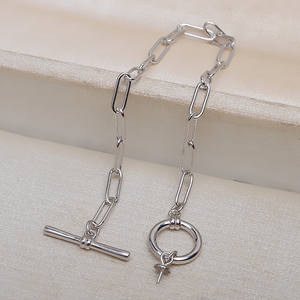 Bracelet chaîne épaisse en argent S925 pour hommes et femmes, accessoire baroque creux, bijoux en perles avec design en croix - Product Image 4