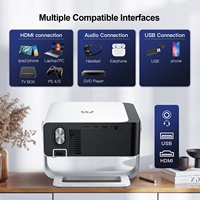 Vidéoprojecteur Portable 2026 à Mise au Point Automatique, 2+16 Go, Android 14, Courte Portée, S11 Full HD 1080P 4K, 500 ANSI Lumens, Cinéma Maison, WiFi 6