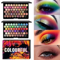 Palette de fards à paupières scintillants 54 couleurs, nuances mates et chatoyantes, poudre finement texturée pour un mélange facile, parfaite pour le maquillage quotidien