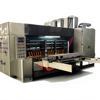 Automatische middensnelheid print-, sleuf- en stansmachine voor fruitdozen, flexodrukmachine voor kartonnen dozen productielijn