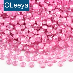 OLeeya Cristales Brillantes al por Mayor, Gemas Frías, Cristales de Vidrio Mocha Satin Jelly con Parte Posterior Plana, No Hotfix, para Decoración de Uñas - Product Image 1