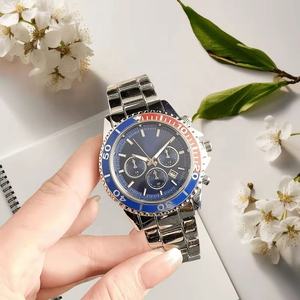 Nuevo reloj de moda a bajo precio para hombre, reloj cronógrafo multifuncional con correa de acero inoxidable, esfera negra, relojes deportivos casuales - Product Image 2