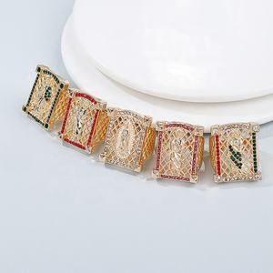 Anelli di Moda Hengdian Ultimo Design Gioielli da Donna Placcati Anello Nuziale da Donna Placcato Oro 18K - Product Image 6