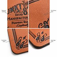 Patch en cuir personnalisé 3,5x1,5 pouces en cuir PU avec logo gaufré style vintage à coudre, vente en gros OEM pour vêtements en jean
