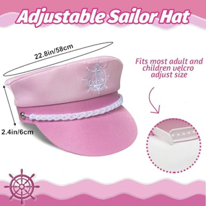Sombrero de Fiesta Cosplay, Gorra de Capitán de Yate, Gorra de Marinero, Gorra de Capitán de Barco, Accesorios de Disfraz de Halloween para Adultos y Niños - Product Image 3